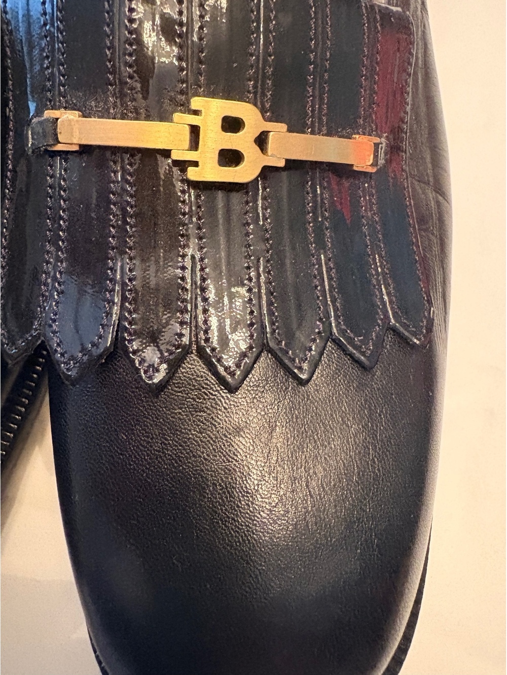 VINTAGE NWOT Bally Black Loafer Pumps 8.5 EU/11 M US - Picture 3 of 9